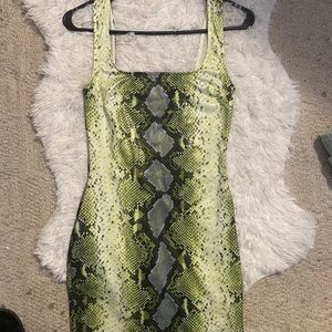 Snake skin mini dress